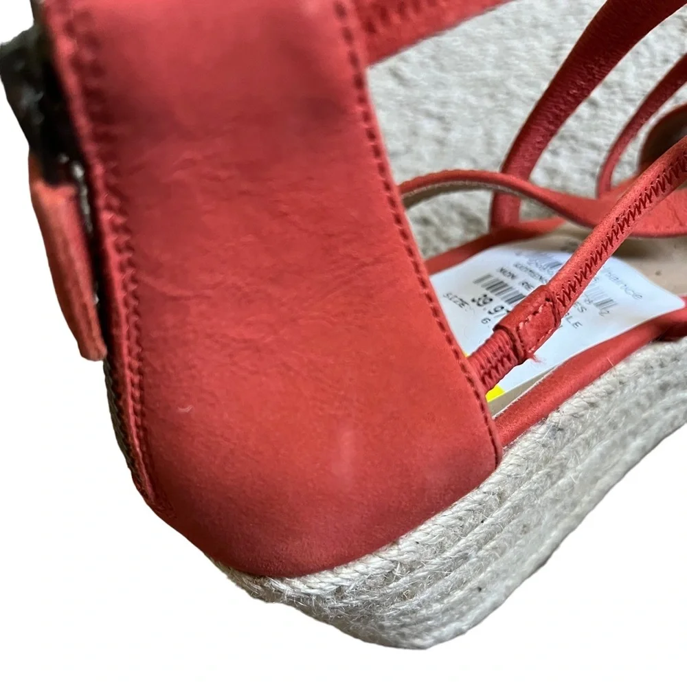Eileen Fisher Wanda‎ Zip Back Espadrilles Strappy Women Size 6.5 New With Scuffs